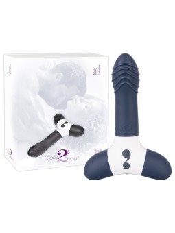 VIBRATORE RICARICABILE CON RILIEVI \"TRIOLE\" ANTRACITE