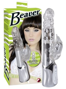VIBRATORE CON ROTAZIONE E STIMOLATORE CLITORIDE ECLIPSE BEAVER